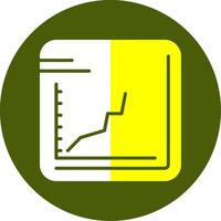 Line chart Solid Style Icon vector