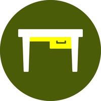 Table Solid Style Two Color EPS Sample Icon vector