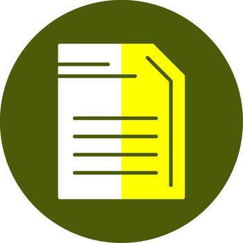 Document Solid Style Icon vector