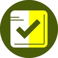 Checkmark Solid Style Two Color EPS Sample Icon vector