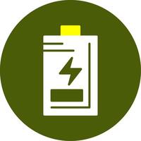 Battery Solid Style Two Color EPS Sample Icon vector