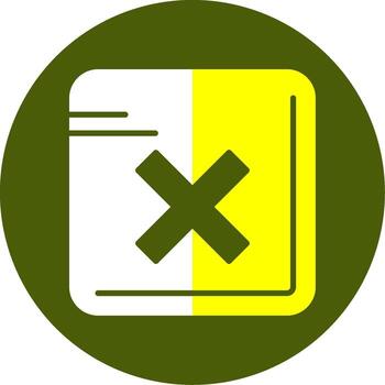 Cross Solid Style Two Color EPS Sample Icon vector