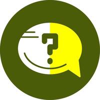 Help Solid Style Two Color EPS Sample Icon vector