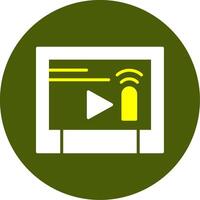 Touchscreen Solid Style Two Color EPS Sample Icon vector