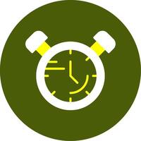 Alarm clock Solid Style Two Color EPS Sample Icon vector