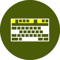 Keyboard Solid Style Two Color EPS Sample Icon vector