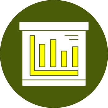 Chart graph Solid Style Two Color EPS Sample Icon vector