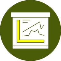 Line chart Solid Style Two Color EPS Sample Icon vector