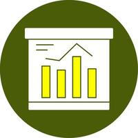 Bar chart Solid Style Two Color EPS Sample Icon vector