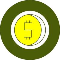 Dollar sign Solid Style Two Color EPS Sample Icon vector