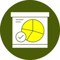 Pie chart Solid Style Two Color EPS Sample Icon vector