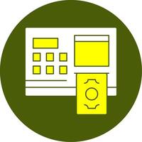 ATM Solid Style Two Color EPS Sample Icon vector