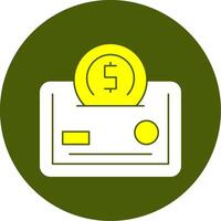 Smart Wallet Solid Style Two Color EPS Sample Icon vector