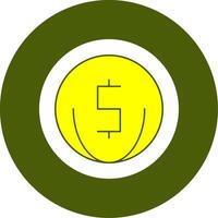 Coin Solid Style Two Color EPS Sample Icon vector