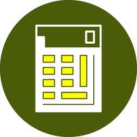 Calculator Solid Style Two Color EPS Sample Icon vector