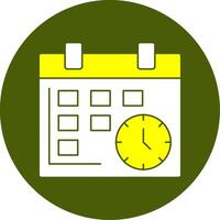 Deadline Solid Style Two Color EPS Sample Icon vector