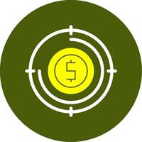 Target Solid Style Two Color EPS Sample Icon vector