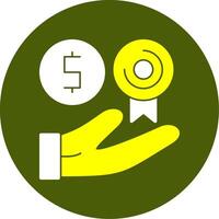 Achievement Solid Style Two Color EPS Sample Icon vector