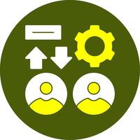 Teamwork Solid Style Two Color EPS Sample Icon vector