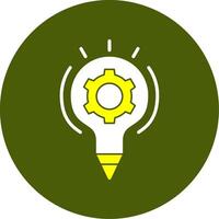 Creativity Solid Style Two Color EPS Sample Icon vector