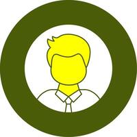 User Solid Style Two Color EPS Sample Icon vector