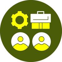 Group Solid Style Two Color EPS Sample Icon vector