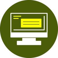 Computer Solid Style Two Color EPS Sample Icon vector