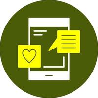 Social media Solid Style Two Color EPS Sample Icon vector