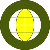 Global Solid Style Two Color EPS Sample Icon vector
