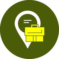 Location Solid Style Two Color EPS Sample Icon vector