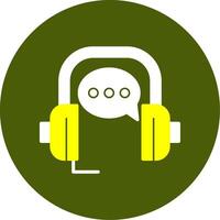 Customer service Solid Style Two Color EPS Sample Icon vector