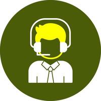 Helpdesk Solid Style Two Color EPS Sample Icon vector