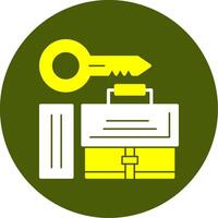 Key Solid Style Two Color EPS Sample Icon vector
