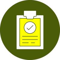 Survey Solid Style Two Color EPS Sample Icon vector
