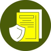 Document protection Solid Style Two Color EPS Sample Icon vector