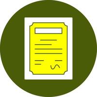Certificate Solid Style Two Color EPS Sample Icon vector