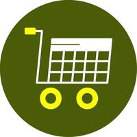Shopping cart Solid Style Two Color EPS Sample Icon vector