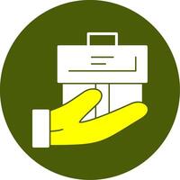 Handover Solid Style Two Color EPS Sample Icon vector