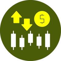 Stock market Solid Style Two Color EPS Sample Icon vector