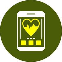 Heartbeat Solid Style Two Color Sample Icon vector
