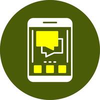 Chat Solid Style Two Color Sample Icon vector