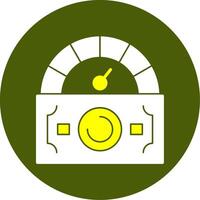 Credit score Solid Style Two Color EPS Sample Icon vector