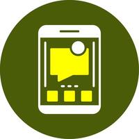 Messages Solid Style Two Color Sample Icon vector