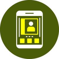 Contacts Solid Style Two Color EPS Sample Icon vector