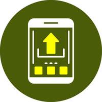 Upload Solid Style Two Color Sample Icon vector