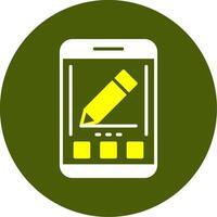 Edit Solid Style Two Color Sample Icon vector