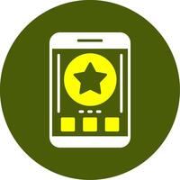 Star Solid Style Two Color EPS Sample Icon vector