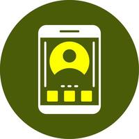 Profile Solid Style Two Color Sample Icon vector