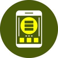 Hamburger menu Solid Style Two Color Sample Icon vector
