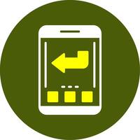 Back Solid Style Two Color Sample Icon vector